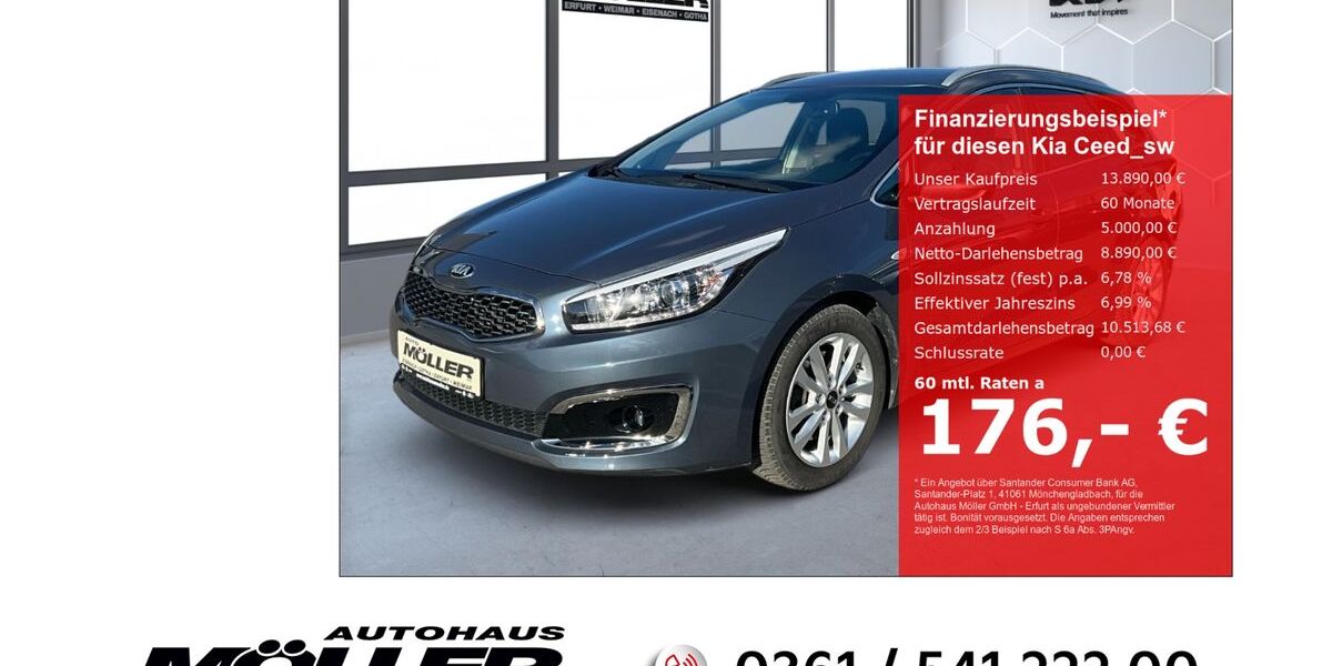 Kia ceed Sportswagon 90.500 km 13.890 &euro; Erfurt 99087
