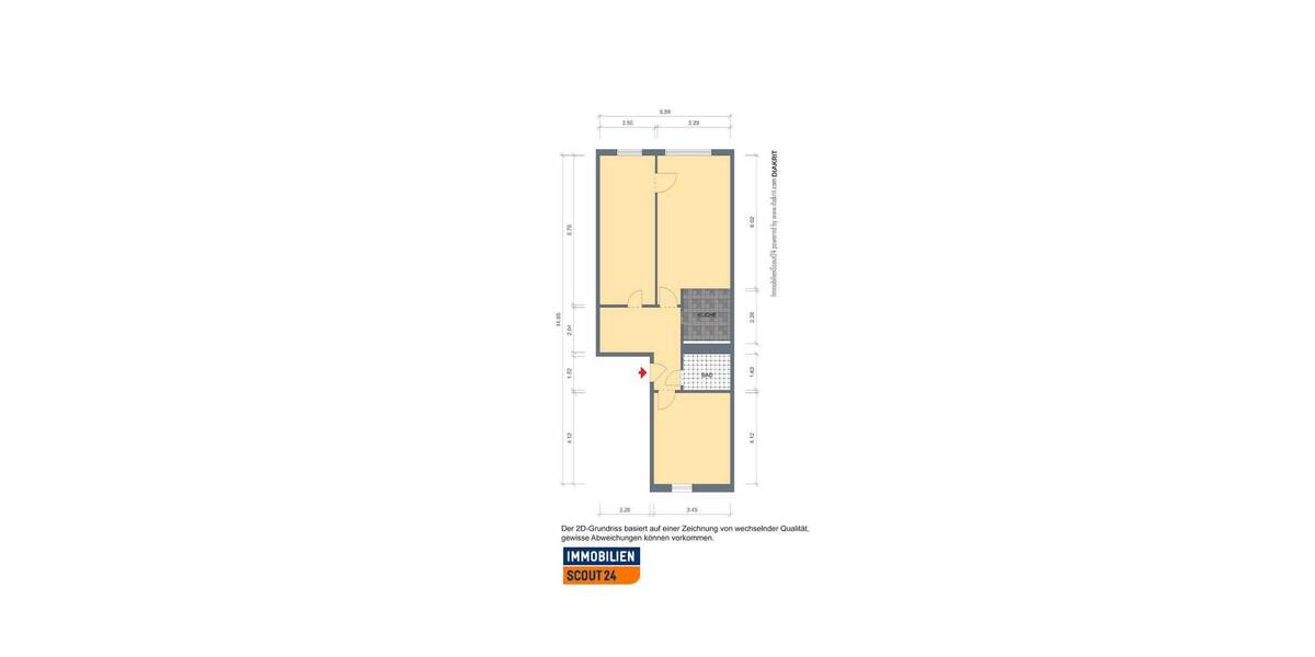 Etagenwohnung Erfurt Melchendorf - 3 Zimmer, 70 m&sup2;, 450&euro; | Angebot:26741624