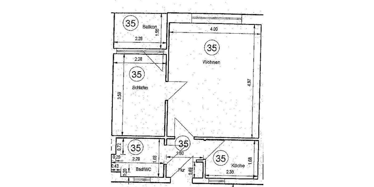 Etagenwohnung Erfurt Krämpfervorstadt - 2 Zimmer, 41 m&sup2;, 99.500&euro; | Angebot:26017764