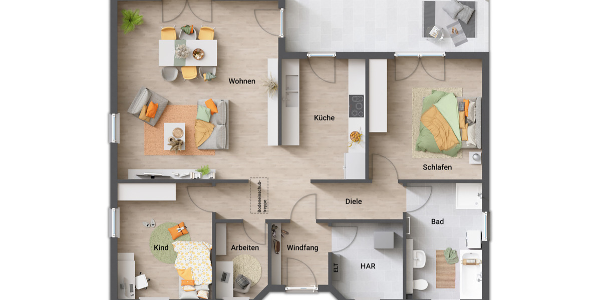 Bungalow Kranichborn Kranichborn - 4 Zimmer, 108 m&sup2;, 331.620&euro; | Angebot:25802752