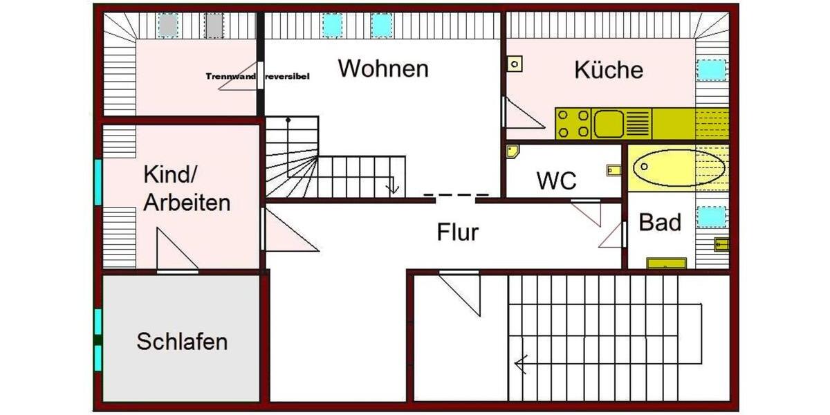 Maisonettenwohnung Weimar - 3 Zimmer, 80 m&sup2;, 890&euro; | Angebot:25417081