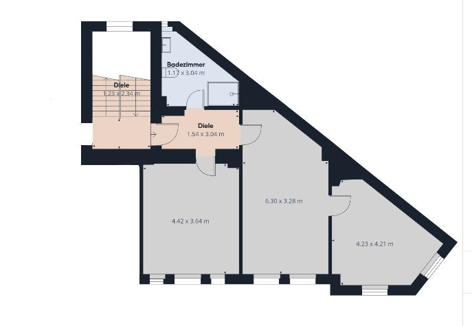 Etagenwohnung Erfurt Andreasvorstadt - 2 Zimmer, 62 m&sup2;, 805&euro; | Angebot:26025058