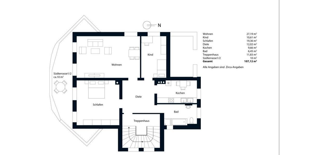 Etagenwohnung Weimar - 3 Zimmer, 95 m&sup2;, 1.540&euro; | Angebot:26001216