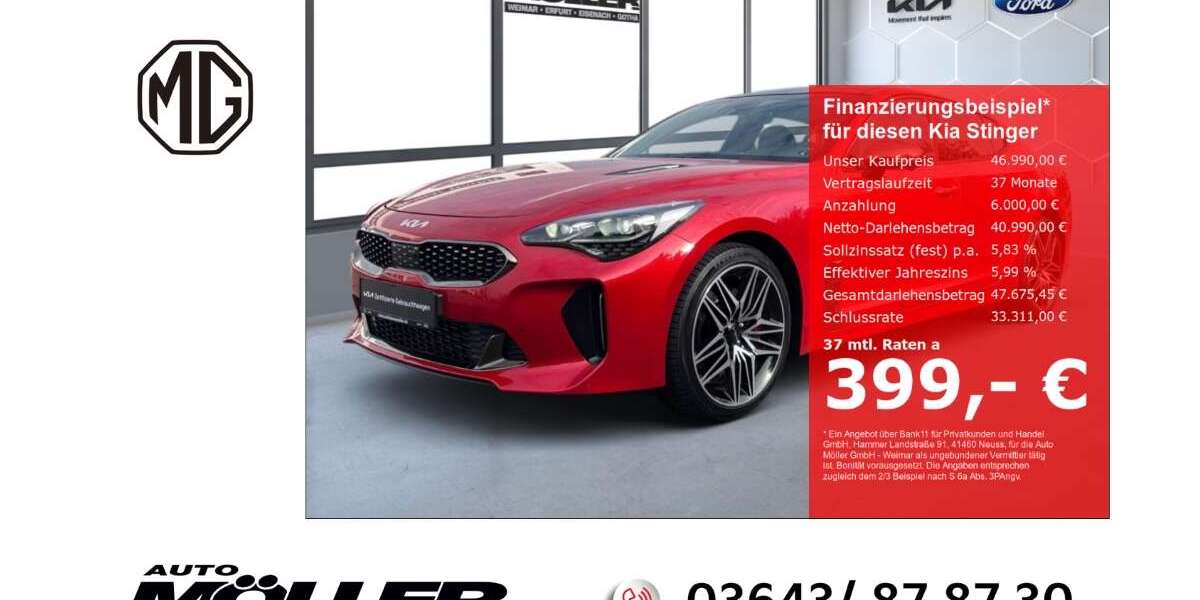 Kia Stinger 13.550 km 46.990 &euro; Weimar 99425
