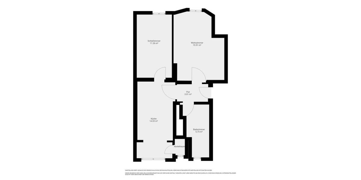 Etagenwohnung Erfurt Ilversgehofen - 2 Zimmer, 52 m&sup2;, 466&euro; | Angebot:25740042