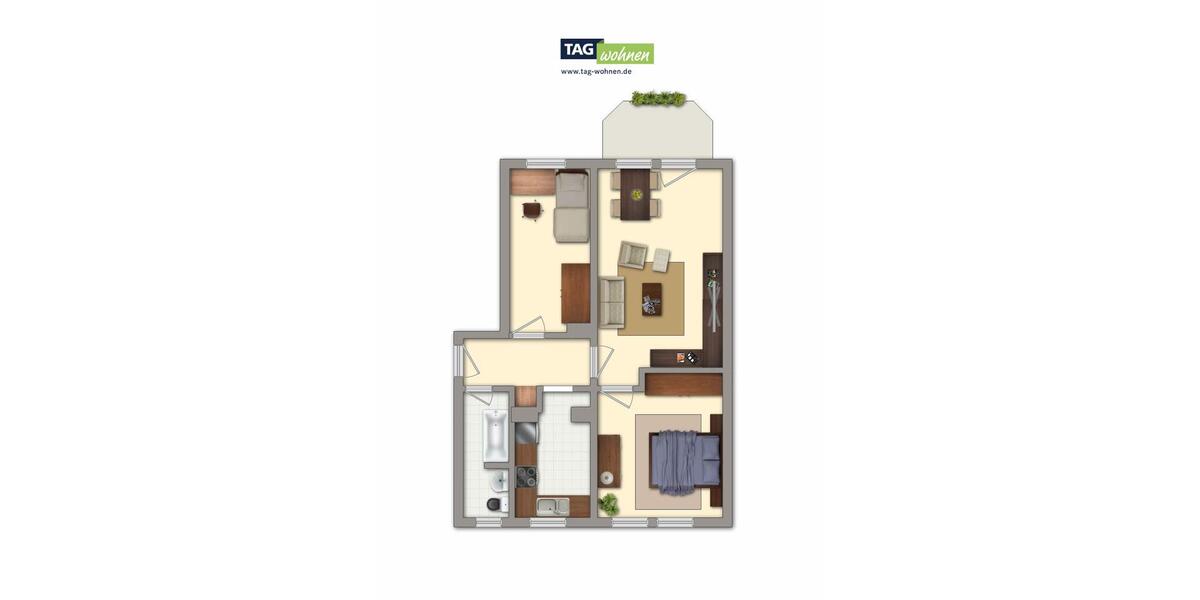 Etagenwohnung Stadtilm - 3 Zimmer, 57 m&sup2;, 360&euro; | Angebot:26585104