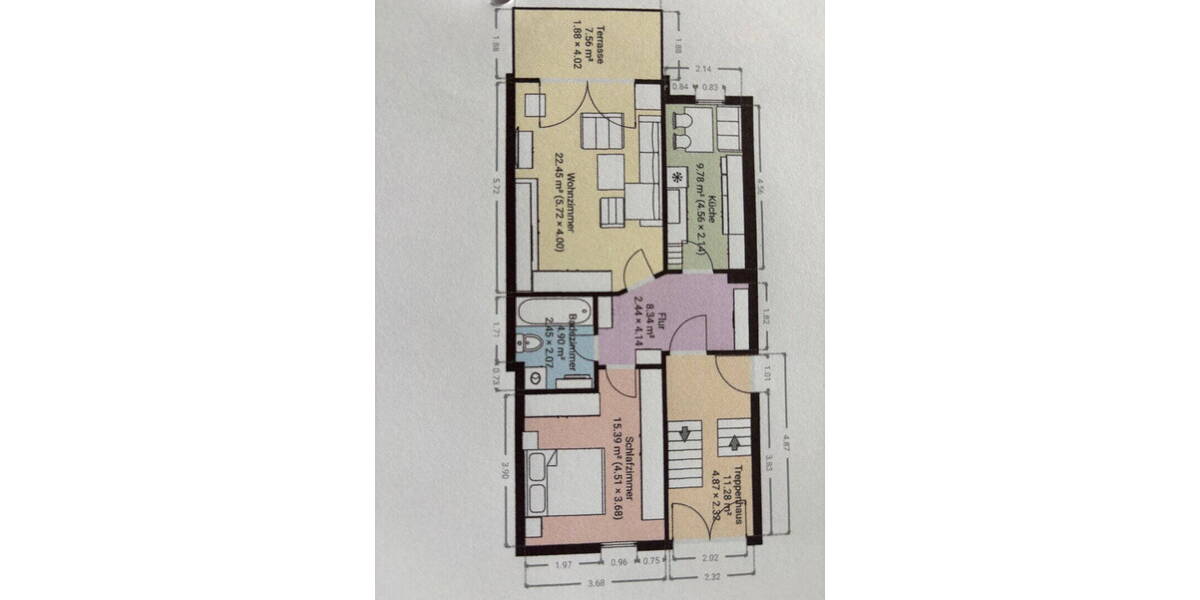 Etagenwohnung Rudolstadt Wohngebiet Rudolspark - 2 Zimmer, 64 m&sup2;, 114.500&euro; | Angebot:26583653