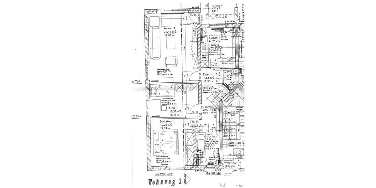 Etagenwohnung Magdala - 3 Zimmer, 67 m&sup2;, 965&euro; | Angebot:25426737