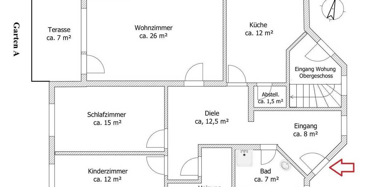 Etagenwohnung Jena Wogau - 3 Zimmer, 99 m&sup2;, 280.000&euro; | Angebot:25695953