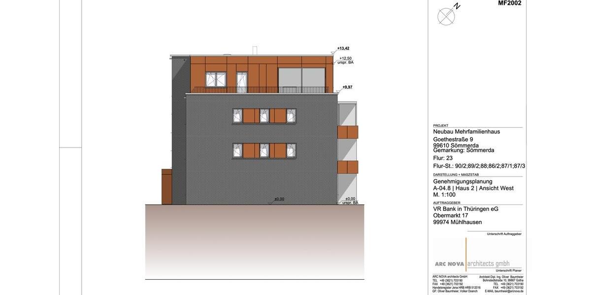 Etagenwohnung Sömmerda - 3 Zimmer, 97 m&sup2;, 1.258&euro; | Angebot:22779654