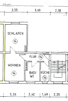 Etagenwohnung Erfurt Daberstedt - 2 Zimmer, 49 m&sup2;, 385&euro; | Angebot:26190098