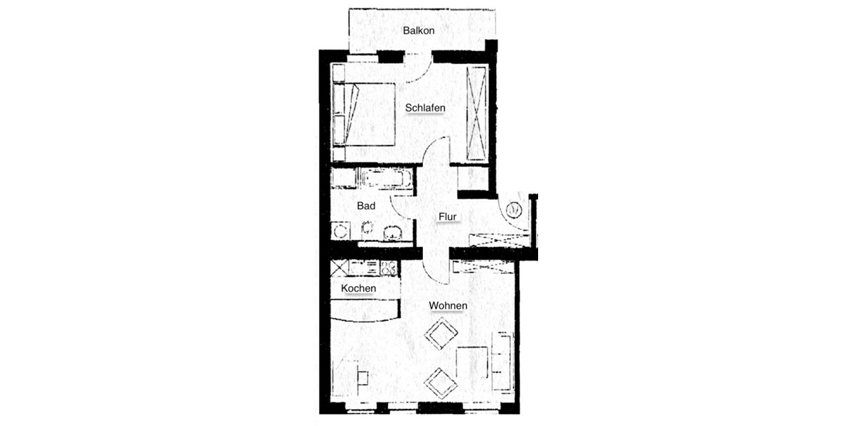Etagenwohnung Erfurt Johannesvorstadt - 2 Zimmer, 159.950&euro; | Angebot:25815197