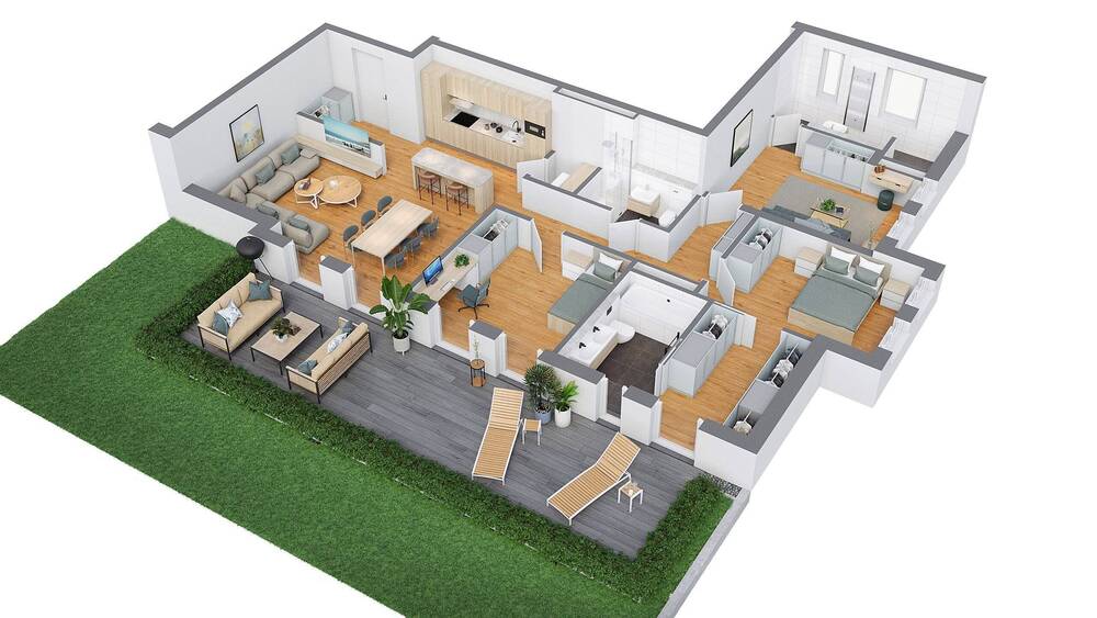 Terrassenwohnung Weimar Nordvorstadt - 4 Zimmer, 131 m&sup2;, 575.000&euro; | Angebot:25665187