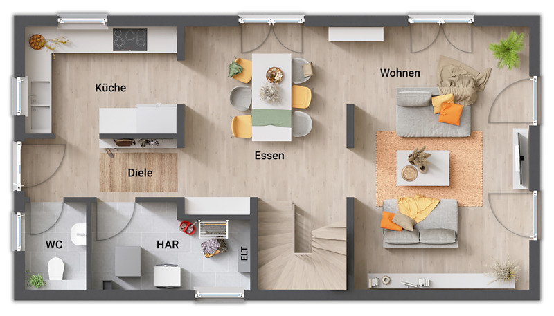 Einfamilienhaus Tunzenhausen Tunzenhausen - 4 Zimmer, 129 m&sup2;, 351.860&euro; | Angebot:25748806