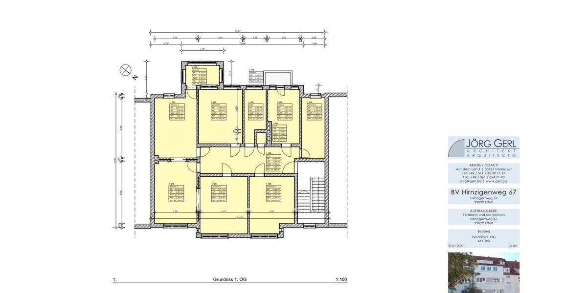 Etagenwohnung Erfurt Daberstedt - 6 Zimmer, 165 m&sup2;, 1.626&euro; | Angebot:25994962