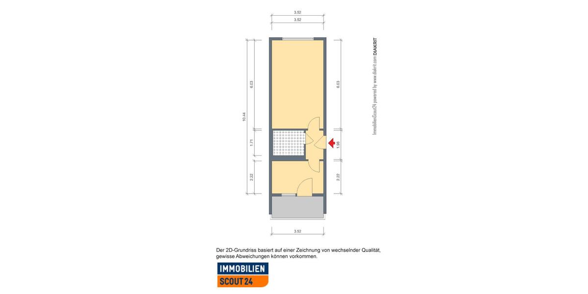 Etagenwohnung Weimar Lützendorf - 1 Zimmer, 37 m&sup2;, 260&euro; | Angebot:26676872