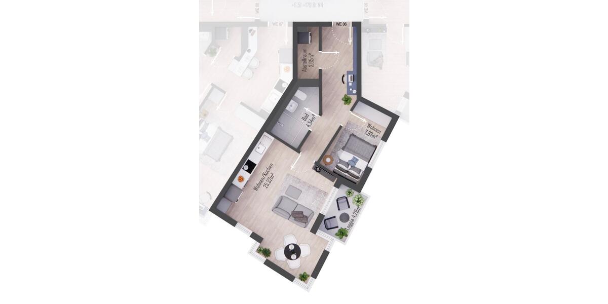 Etagenwohnung Jena Lobeda-Altstadt - 1.5 Zimmer, 55 m&sup2;, 940&euro; | Angebot:25361965