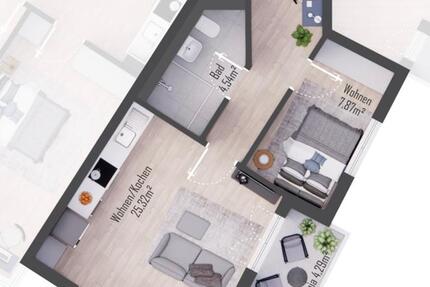 Wohnung Jena Lobeda-Altstadt - 1.5 Zimmer, 55 m&sup2;, 940&euro; | Angebot:25361965