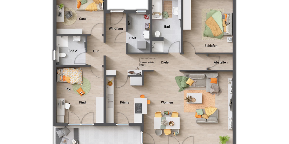 Bungalow Alperstedt - 5 Zimmer, 133 m&sup2;, 475.930&euro; | Angebot:25837888