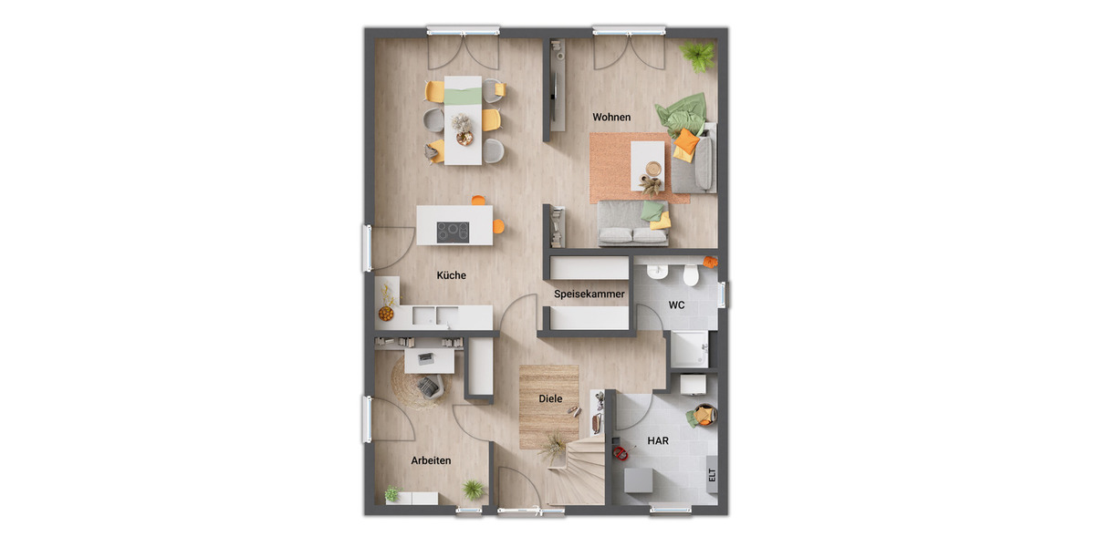 Einfamilienhaus Walschleben - 4 Zimmer, 129 m&sup2;, 272.490&euro; | Angebot:25691561