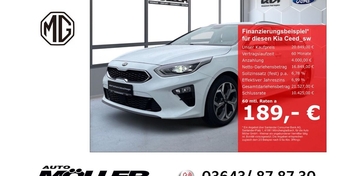 Kia ceed Sportswagon 68.900 km 20.849 &euro; Weimar 99425