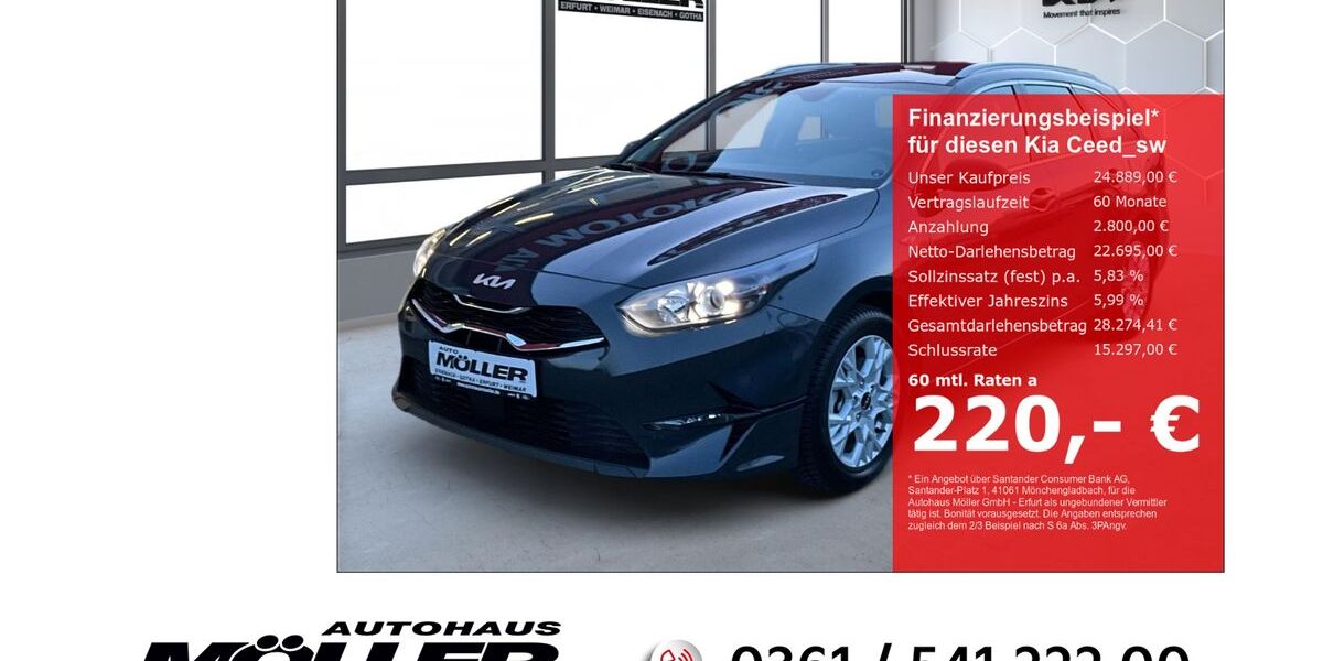 Kia ceed Sportswagon 10.672 km 24.889 &euro; Erfurt 99087