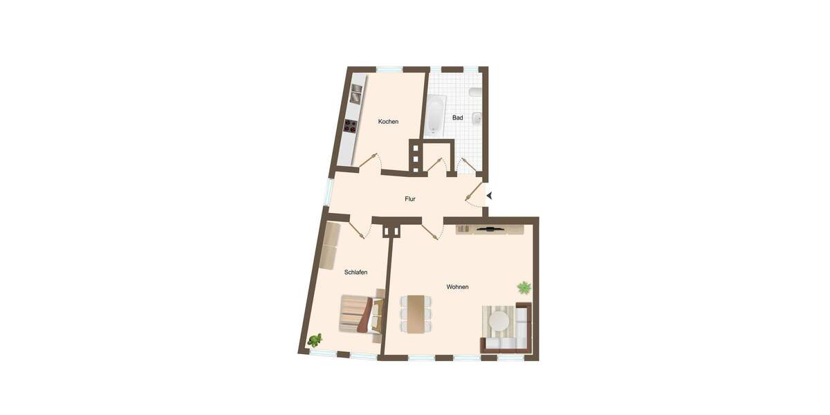 Etagenwohnung Erfurt Andreasvorstadt - 1 Zimmer, 497 m&sup2;, 900.000&euro; | Angebot:25745784
