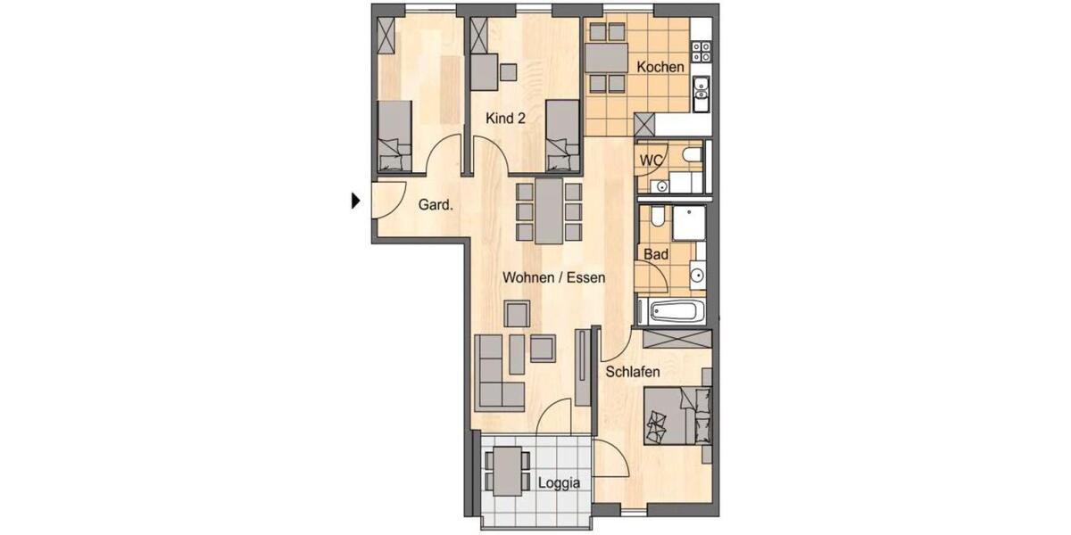 Etagenwohnung Jena - 4 Zimmer, 103 m&sup2;, 1.339&euro; | Angebot:24015527