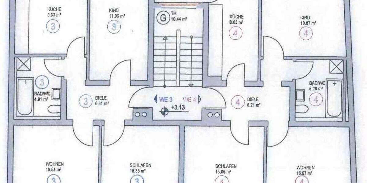 Etagenwohnung Erfurt Krämpfervorstadt - 3 Zimmer, 64 m&sup2;, 162.000&euro; | Angebot:25753335