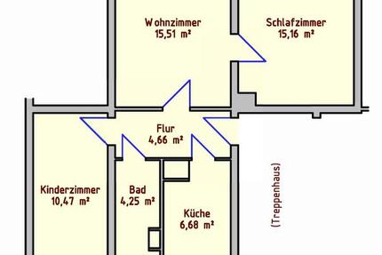 Wohnung Jena - 3 Zimmer, 59 m&sup2;, 130.000&euro; | Angebot:26148038
