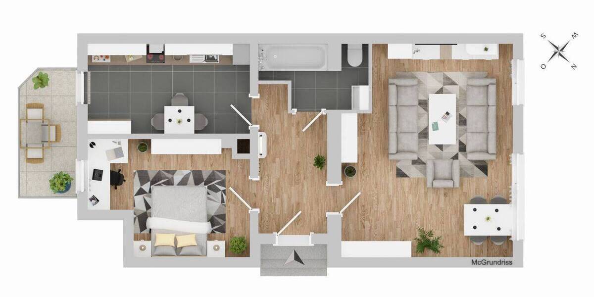 Etagenwohnung Erfurt Krämpfervorstadt - 2 Zimmer, 66 m&sup2;, 160.000&euro; | Angebot:25705936