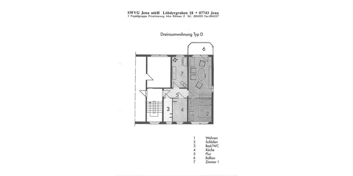 Etagenwohnung Jena - 3 Zimmer, 60 m&sup2;, 177.000&euro; | Angebot:25856614