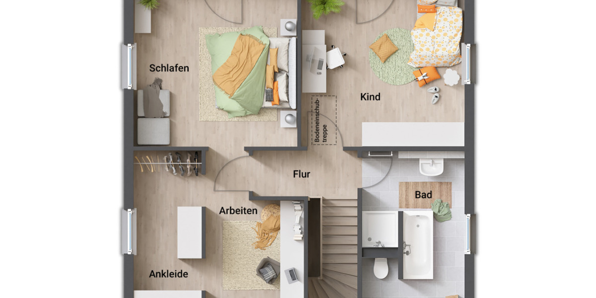 Einfamilienhaus Walschleben - 4 Zimmer, 129 m&sup2;, 272.490&euro; | Angebot:25691561