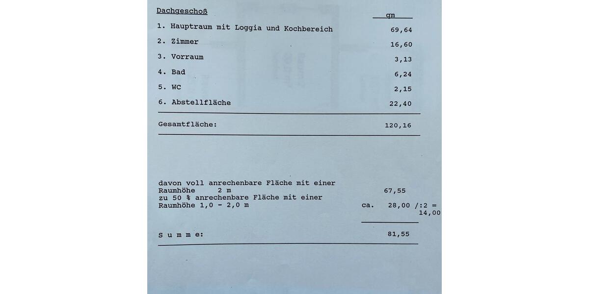 Dachgeschoßwohnung Erfurt Daberstedt - 1 Zimmer, 82 m&sup2;, 850&euro; | Angebot:26335784
