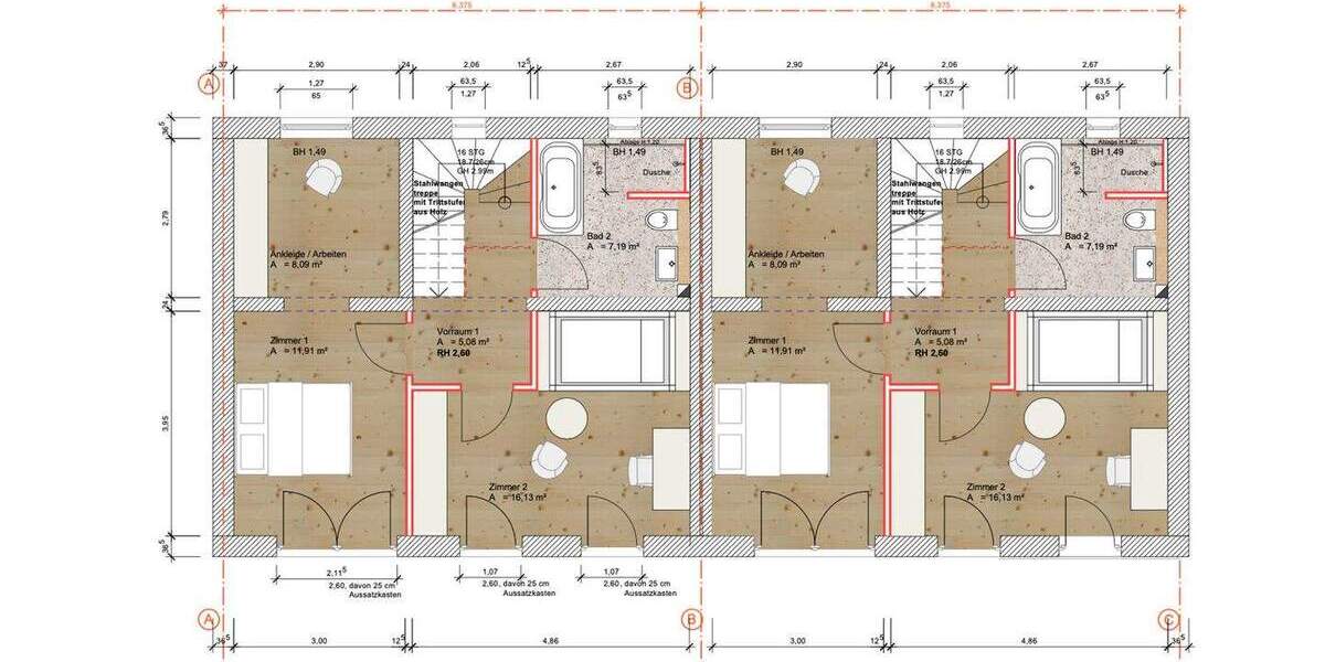 Doppelhaushälfte Erfurt Alach - 5 Zimmer, 126 m&sup2;, 499.000&euro; | Angebot:25775434