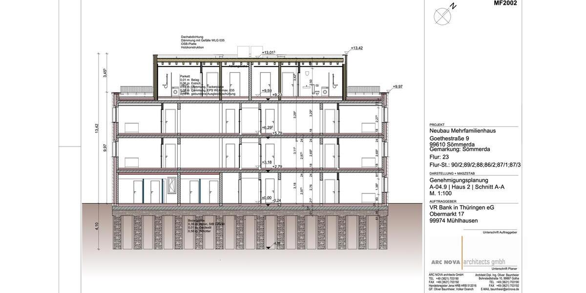Etagenwohnung Sömmerda - 3 Zimmer, 97 m&sup2;, 1.258&euro; | Angebot:22779654