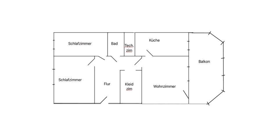Etagenwohnung Sömmerda - 3 Zimmer, 80 m&sup2;, 870&euro; | Angebot:25904177