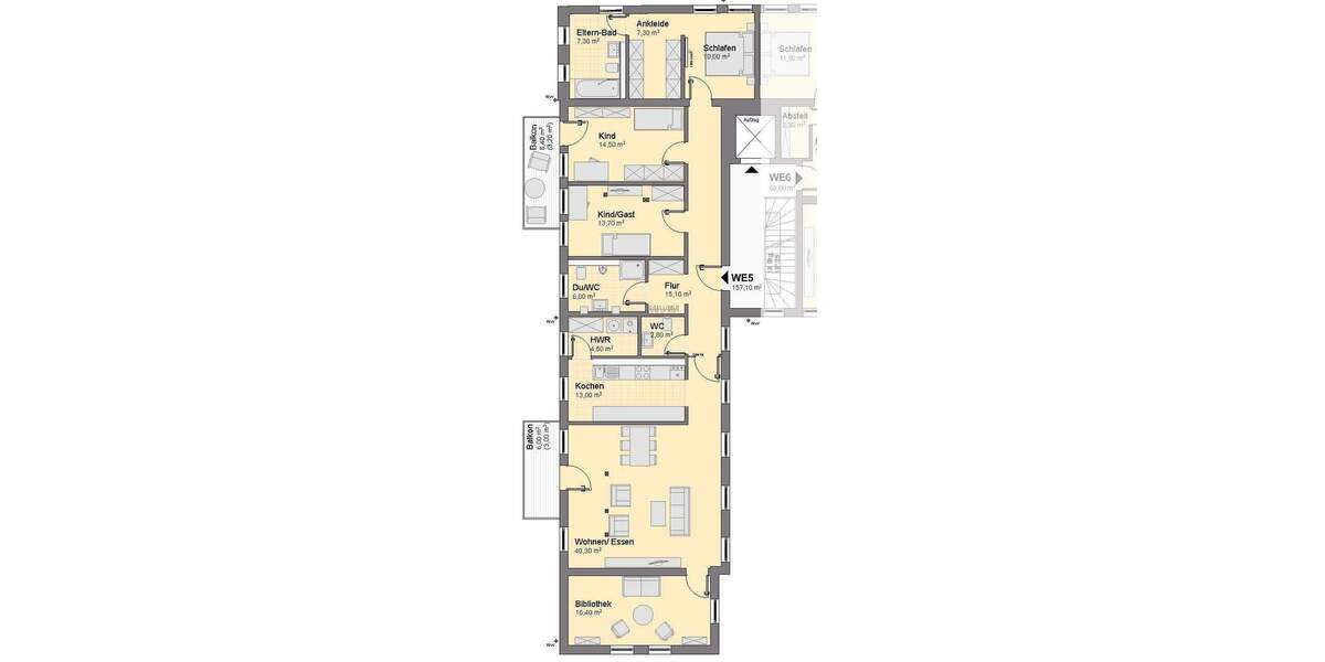 Etagenwohnung Erfurt Brühlervorstadt - 5 Zimmer, 157 m&sup2;, 575.000&euro; | Angebot:25667372