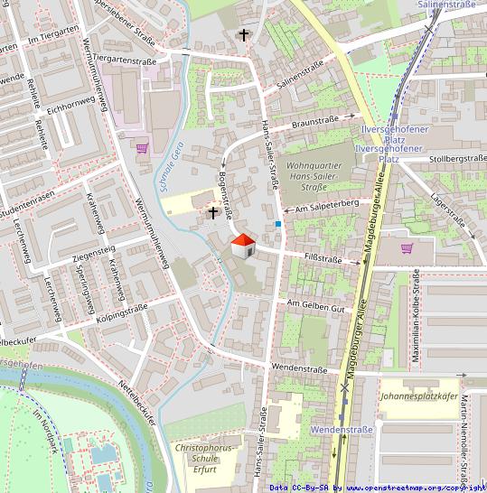Etagenwohnung Erfurt Andreasvorstadt - 1 Zimmer, 35 m&sup2;, 550&euro; | Angebot:26675367