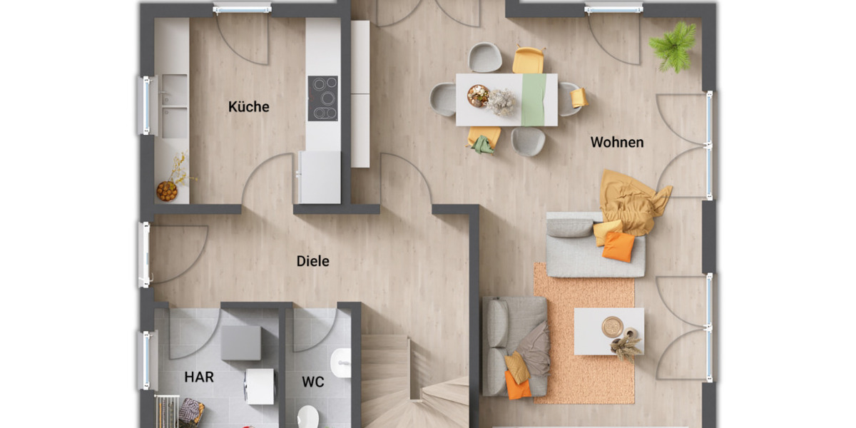 Einfamilienhaus Schloßvippach - 5 Zimmer, 134 m&sup2;, 272.380&euro; | Angebot:25700351