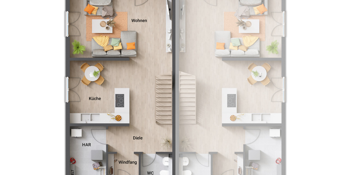 Doppelhaushälfte Erfurt Büßleben - 4 Zimmer, 128 m&sup2;, 375.240&euro; | Angebot:25780988