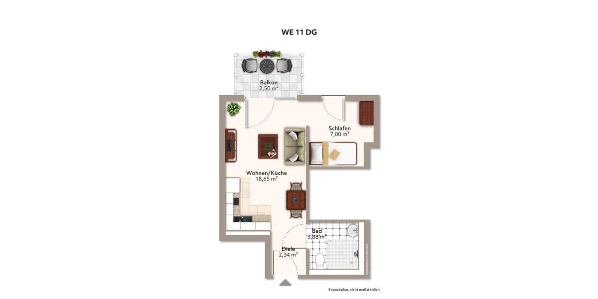Etagenwohnung Erfurt Johannesplatz - 2 Zimmer, 38 m&sup2;, 500&euro; | Angebot:26461090