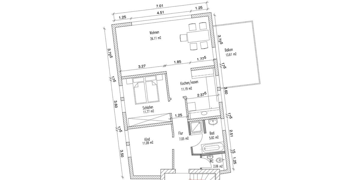 Etagenwohnung Weimar Ehringsdorf - 3 Zimmer, 80 m&sup2;, 900&euro; | Angebot:26606731