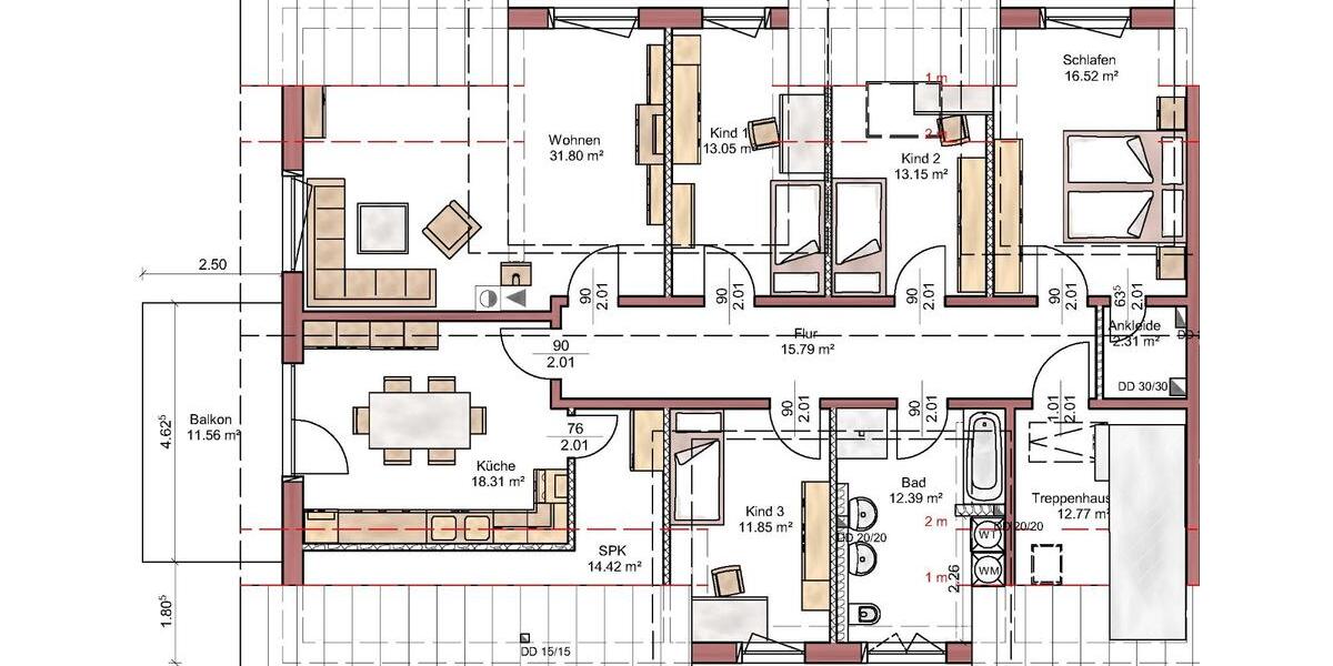 Dachgeschoßwohnung Amt Wachsenburg - 5 Zimmer, 125 m&sup2;, 1.380&euro; | Angebot:26035768