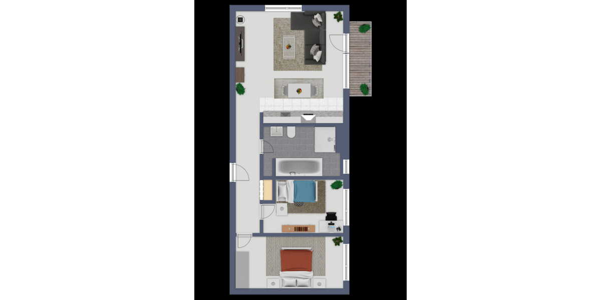 Etagenwohnung Bucha - 3 Zimmer, 90 m&sup2;, 1.109&euro; | Angebot:26007143