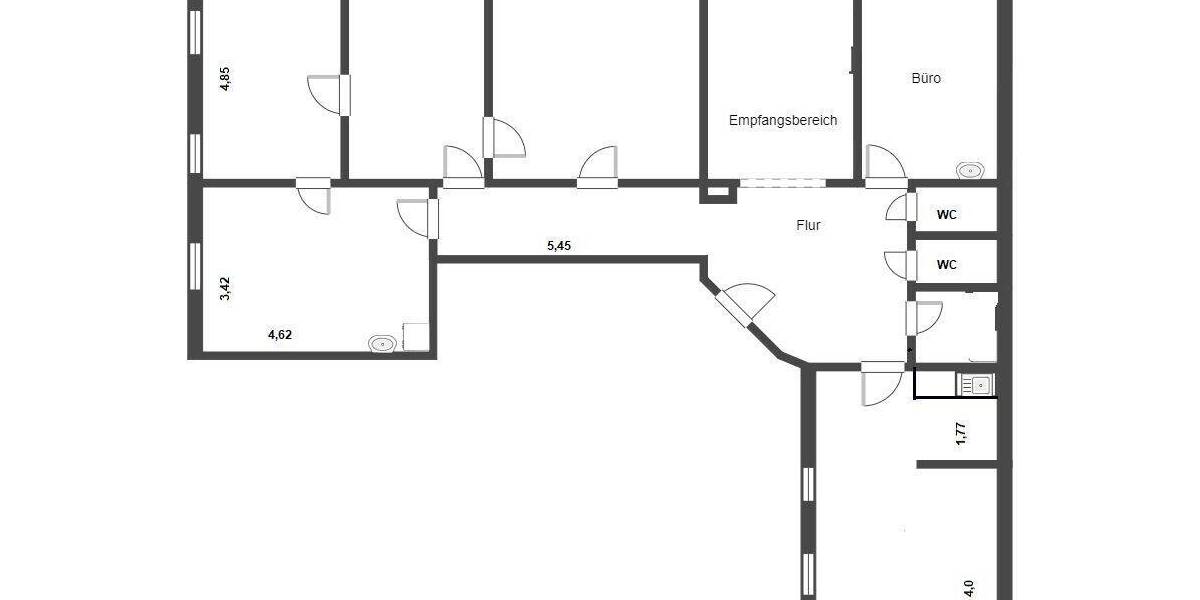 Gewerbeobjekt Sömmerda - 6 Zimmer, 144 m&sup2;, 1.100&euro; | Angebot:25692281