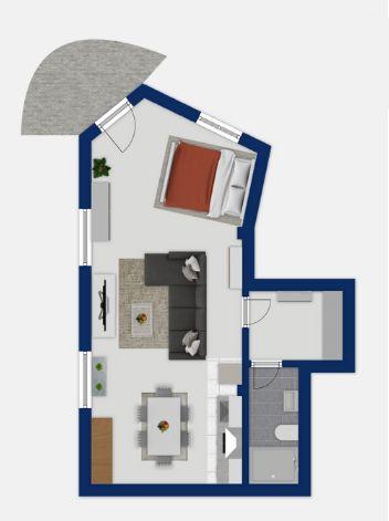 Erdgeschoßwohnung Erfurt Andreasvorstadt - 1 Zimmer, 40 m&sup2;, 475&euro; | Angebot:26058907