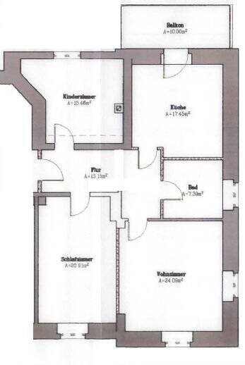 Etagenwohnung Apolda - 3 Zimmer, 103 m&sup2;, 850&euro; | Angebot:25796910