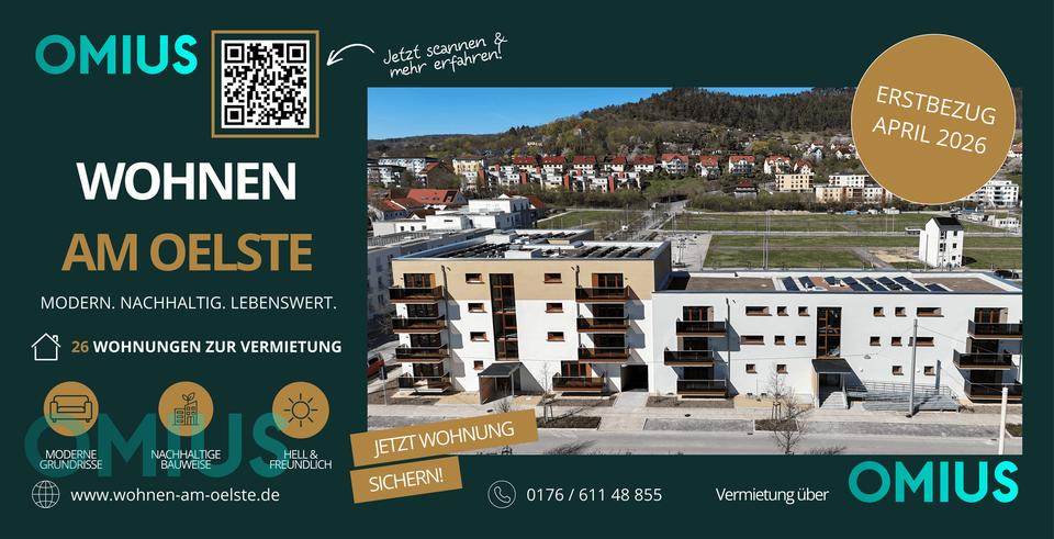 Erdgeschoßwohnung Jena - 2 Zimmer, 56 m&sup2;, 846&euro; | Angebot:26644753