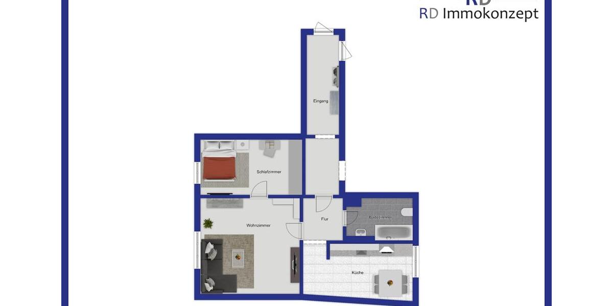 Etagenwohnung Apolda - 2 Zimmer, 56 m&sup2;, 420&euro; | Angebot:25916926